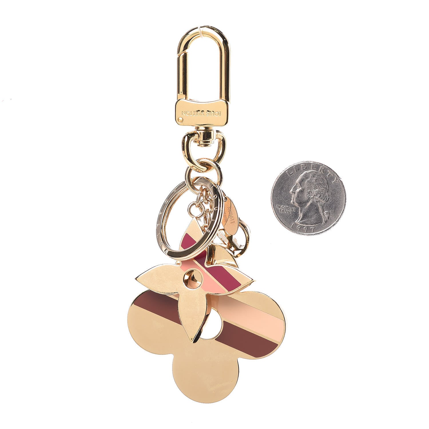 Louis Vuitton Stripes Flowers Bag Charm 2 of 5
