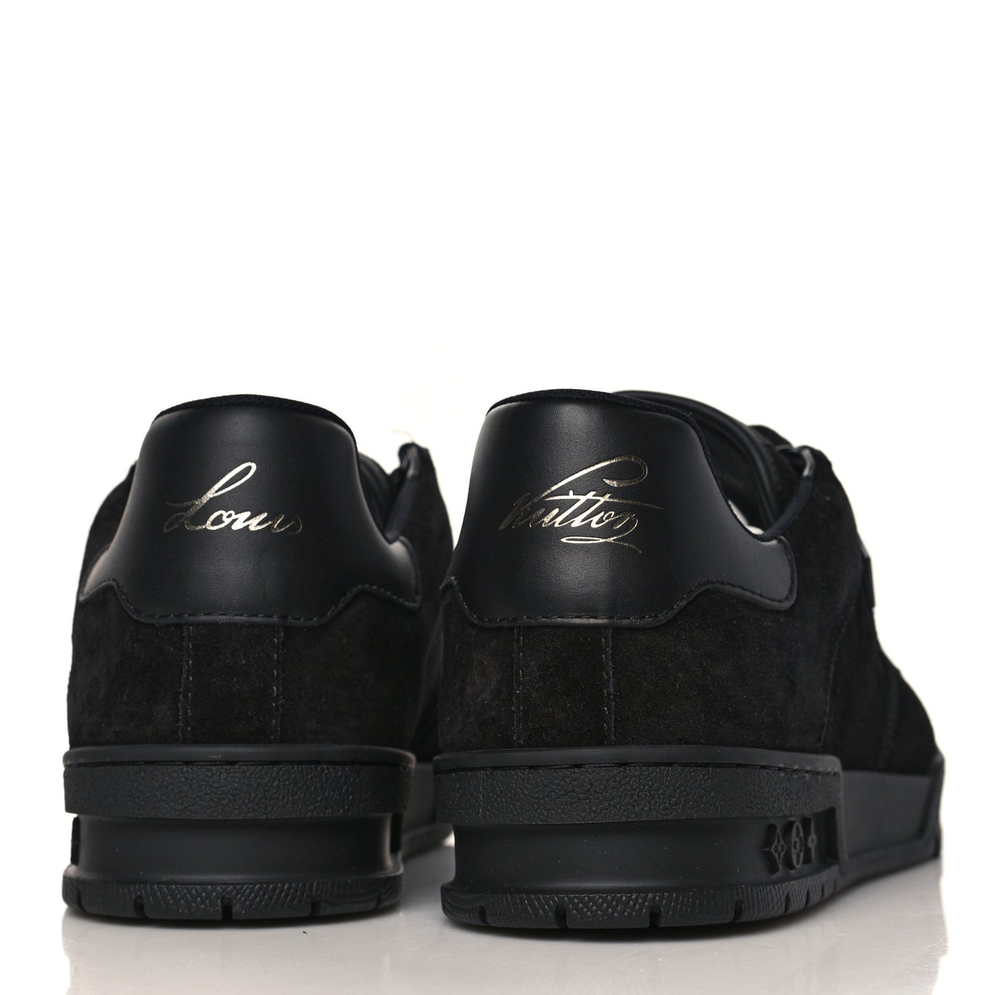 Suede Mens LV Trainer Sneakers 6.5 Black