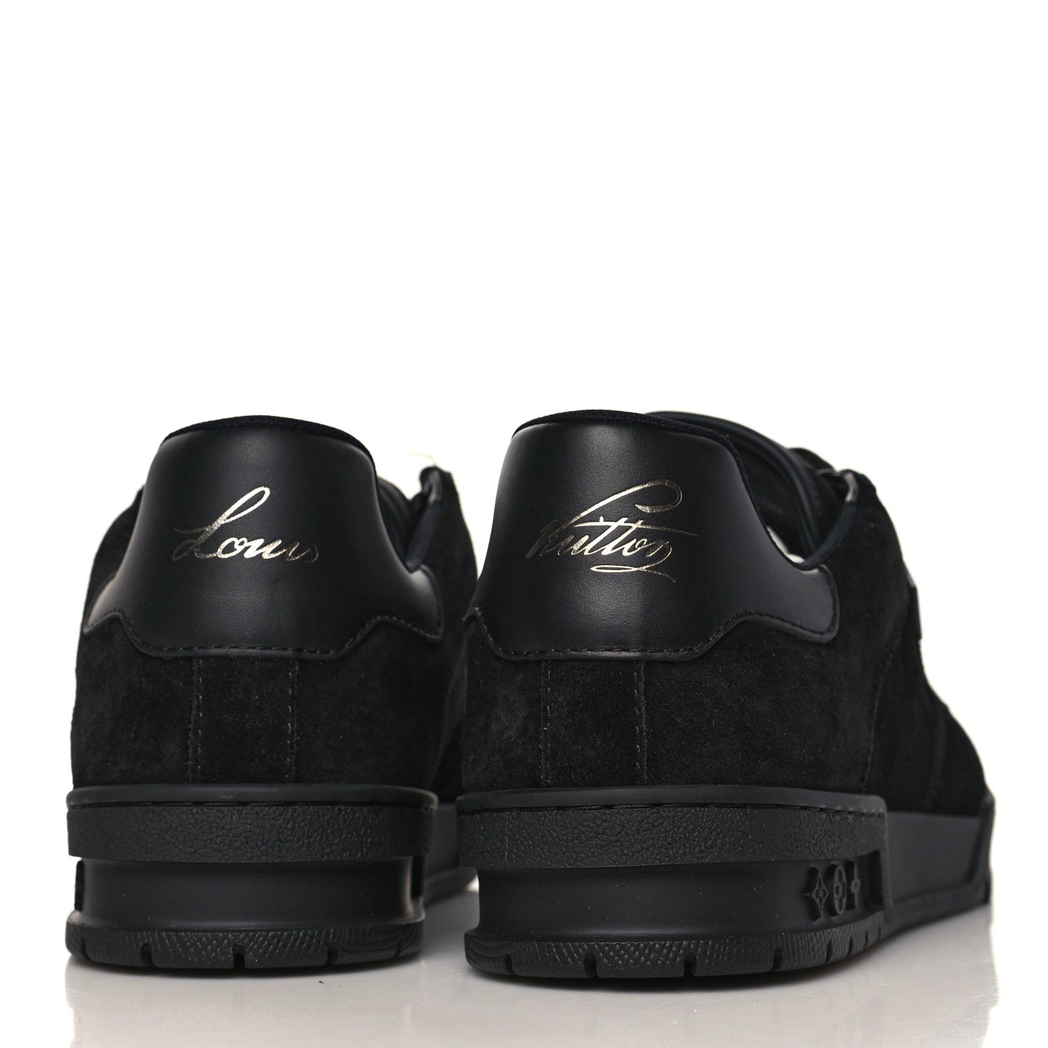 Louis Vuitton Suede Mens LV Trainer Sneakers 6.5 Black 4 of 9