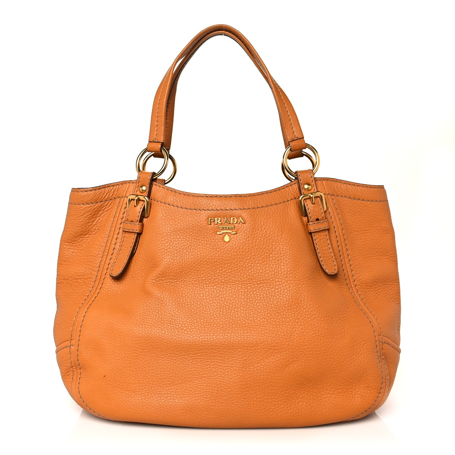 Prada Vitello Daino Tote Ambra 1 of 11