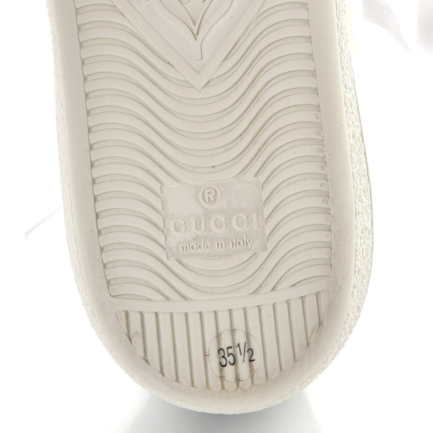 Calfskin Crocodile Web Ace Sneakers 35.5 White Green