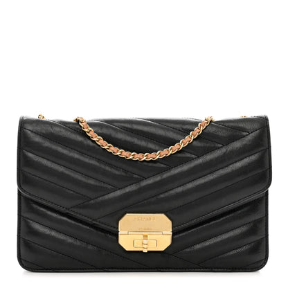 Chanel Calfskin Gabrielle Chevron Flap Black 1 of 12