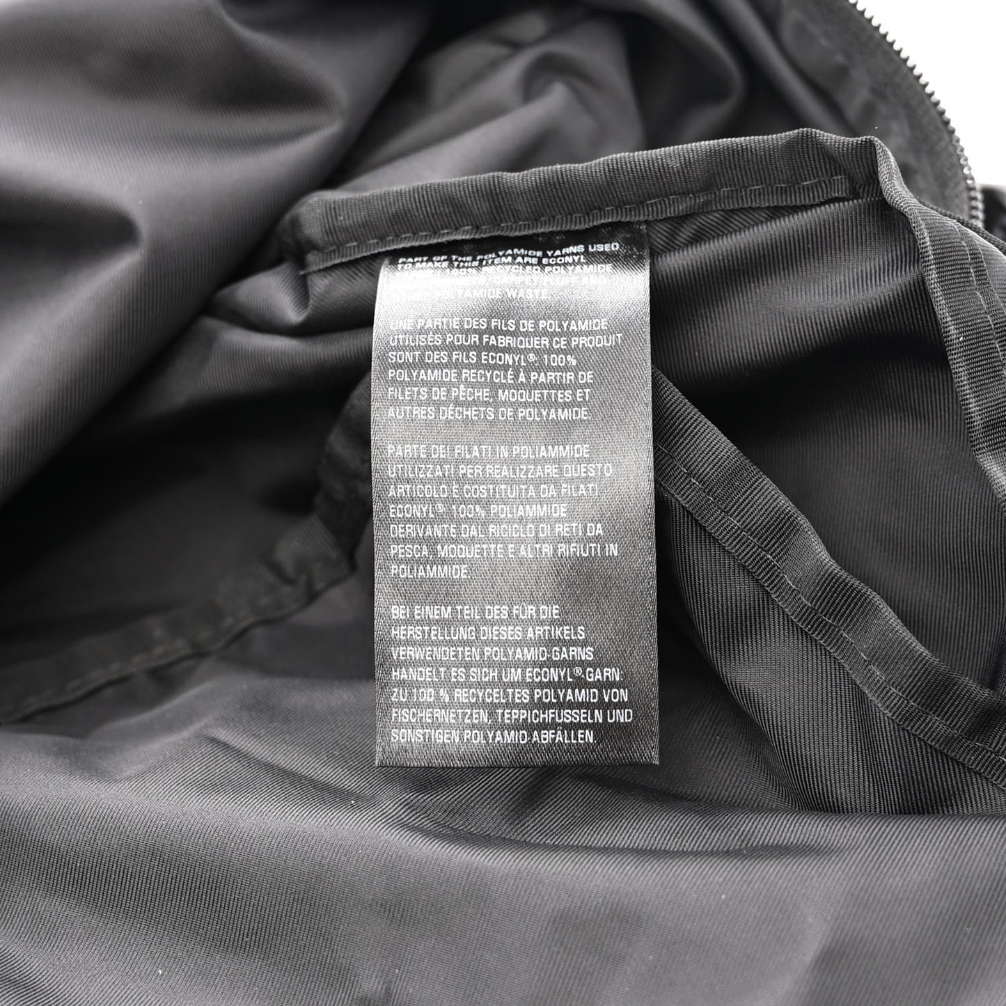 Nylon Allover Logo Backpack Black