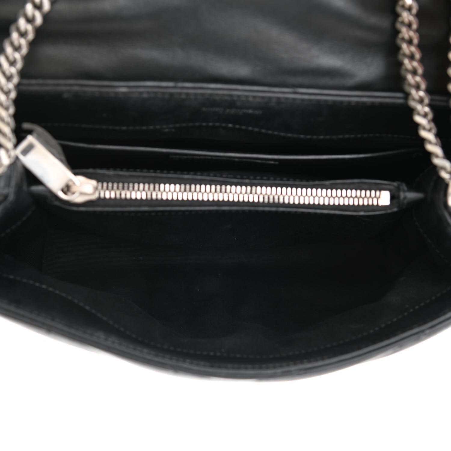 Saint Laurent Calfskin Y Quilted Monogram Small Loulou Chain Satchel Black 5 of 11
