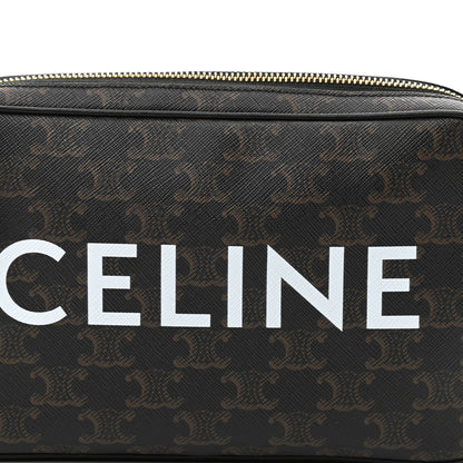 Celine Triomphe Canvas Medium Messenger Bag Black 7 of 9