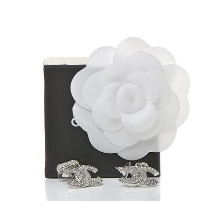 Chanel Crystal Palais Garnier CC Drop Earrings Silver 5 of 5