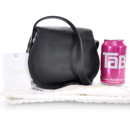 Chloe Leather Marcie Round Crossbody Bag Black 3 of 7