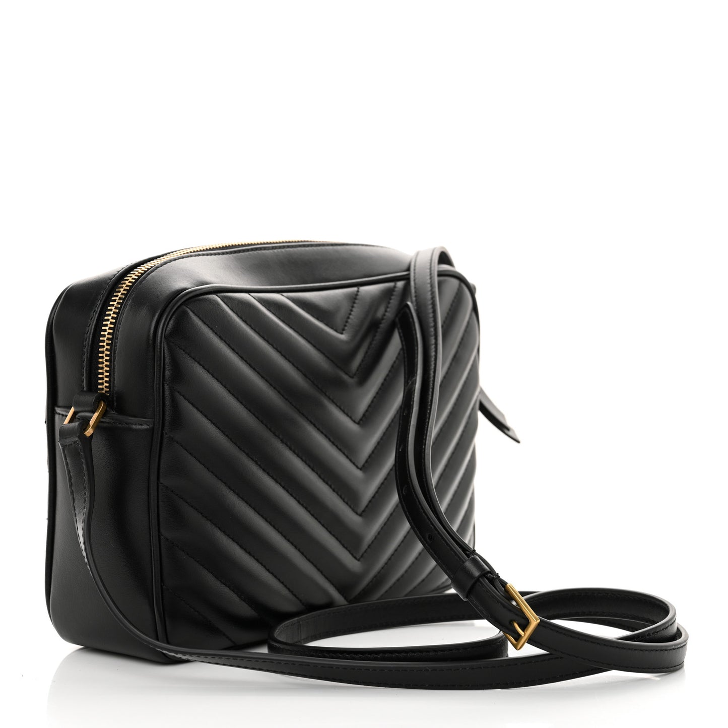 Calfskin Matelasse Monogram Lou Camera Bag Black