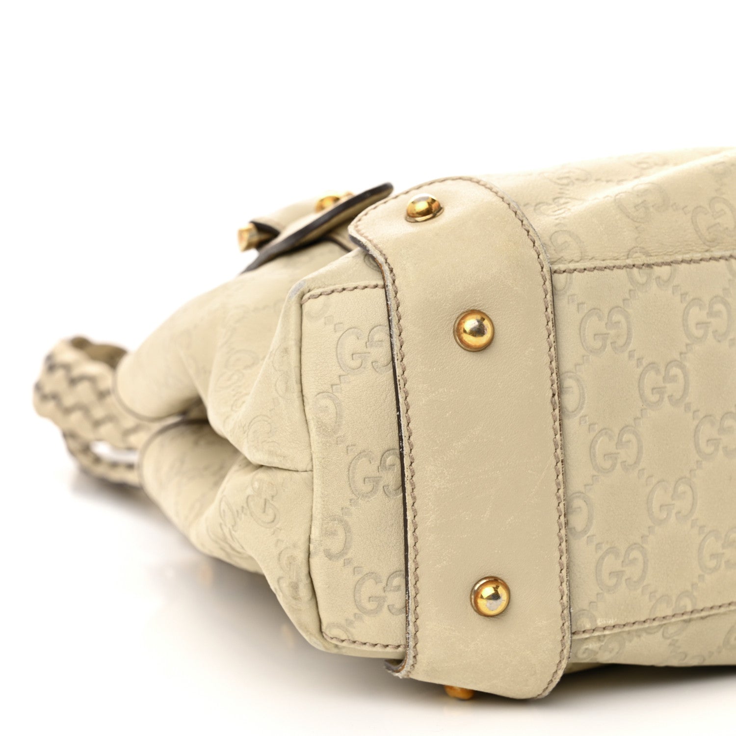 Gucci Guccissima Small Pelham Shoulder Bag Off White 9 of 11