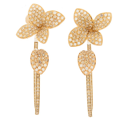 Pasquale Bruni 18K Rose Gold Diamond Petite Garden Earrings 1 of 5