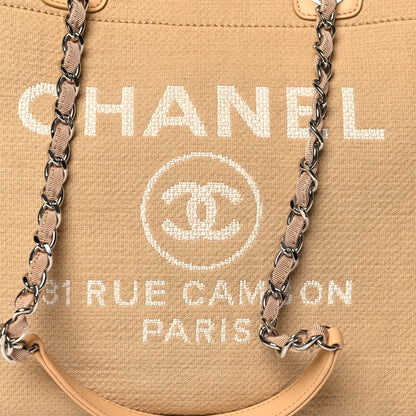 Chanel Mixed Fibers Medium Deauville Tote Beige 9 of 12