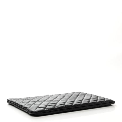 Chanel Iridescent Caviar Quilted Large Cosmetic Case Black 4 of 8