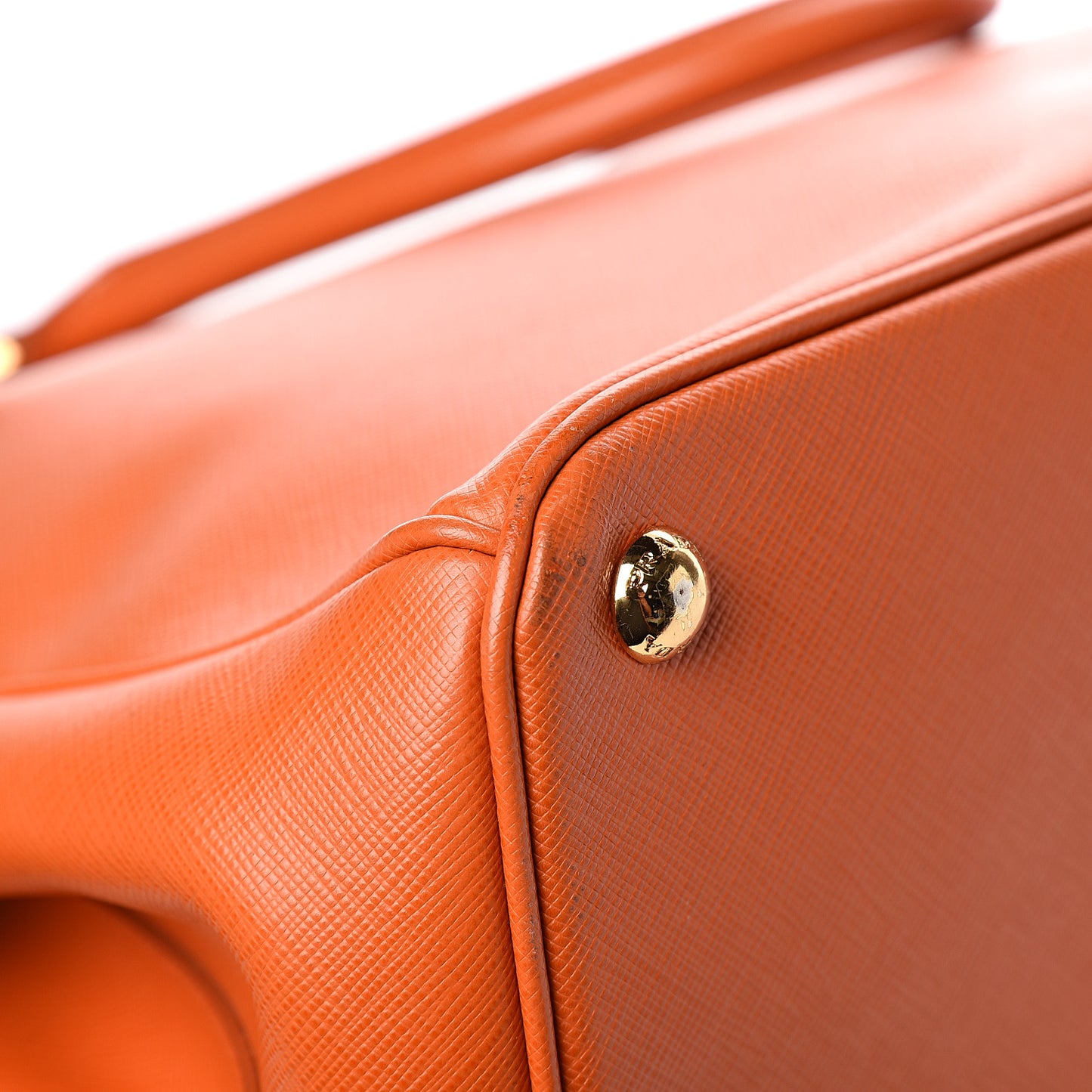 Saffiano Large Galleria Double Zip Tote Papaya