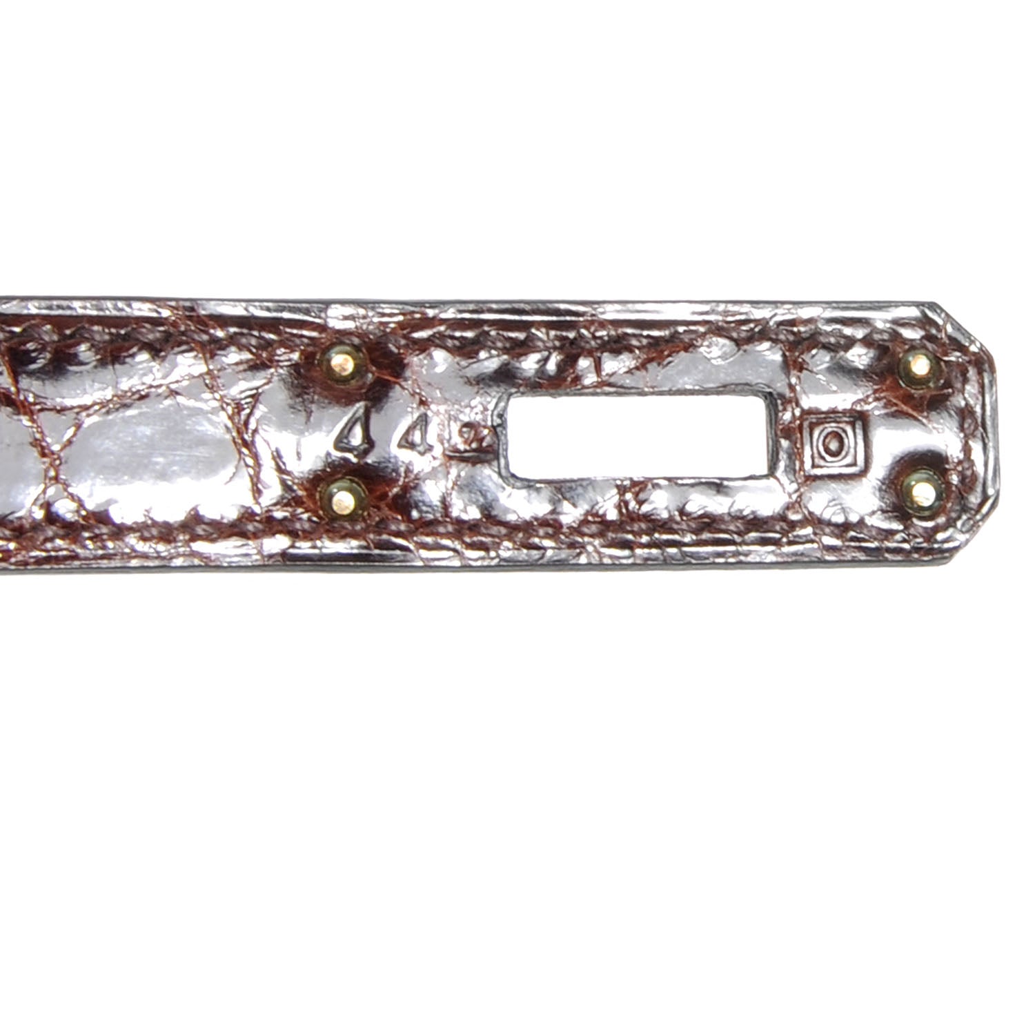 Hermes Niloticus Crocodile Kelly Cut Pochette Havane 8 of 9
