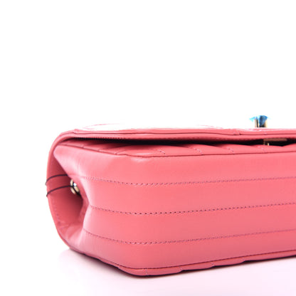 Chanel Calfskin Chevron Quilted Mini Statement Flap Pink 8 of 11