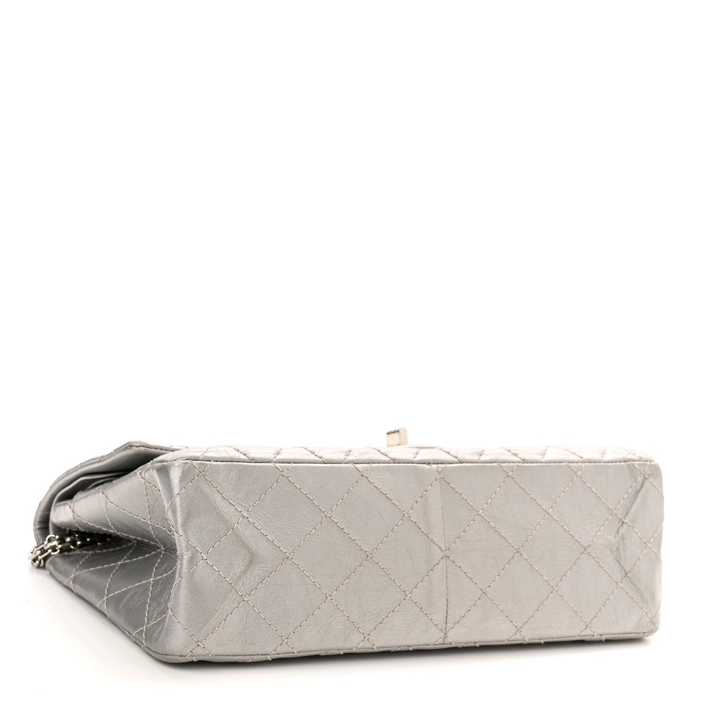 Metallic Aged Calfskin Quilted 2.55 Reissue 226 Flap Silver