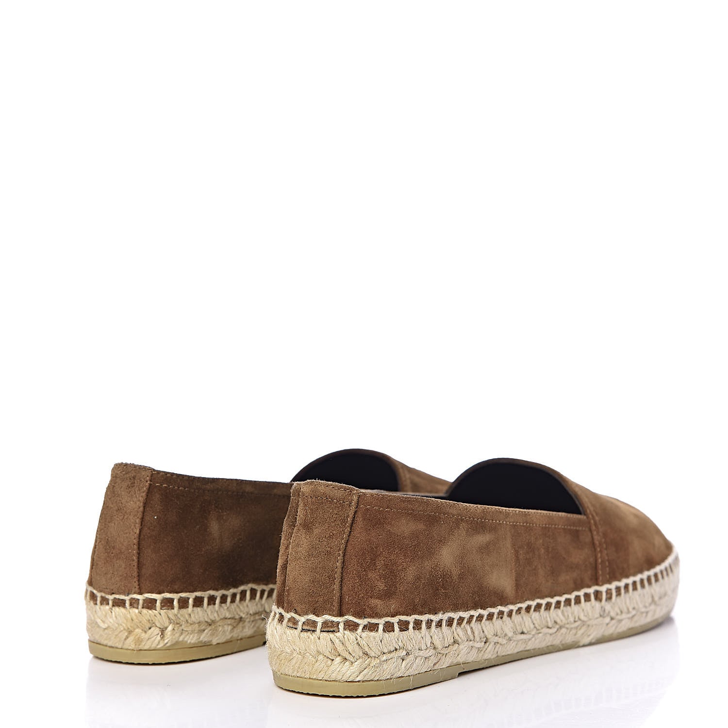 Saint Laurent Suede Monogram Espadrilles 38 Brown 4 of 9