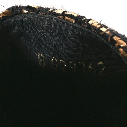 Chanel Metallic Tweed Grosgrain CC Espadrilles 40 Black Gold 8 of 11