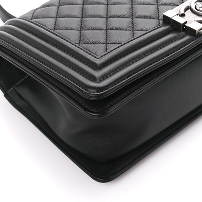 Chanel Calfskin Quilted Medium Boy Flap Black 9 of 11