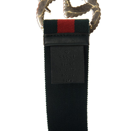 Gucci Canvas Torchon Double G Web Belt 100 40 Verde 4 of 4