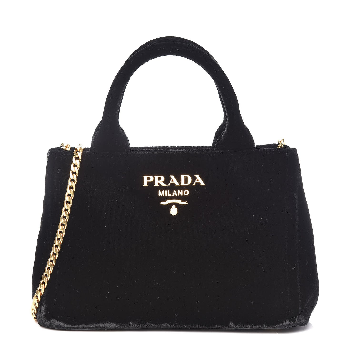 Velvet Crossbody Tote Bag Black