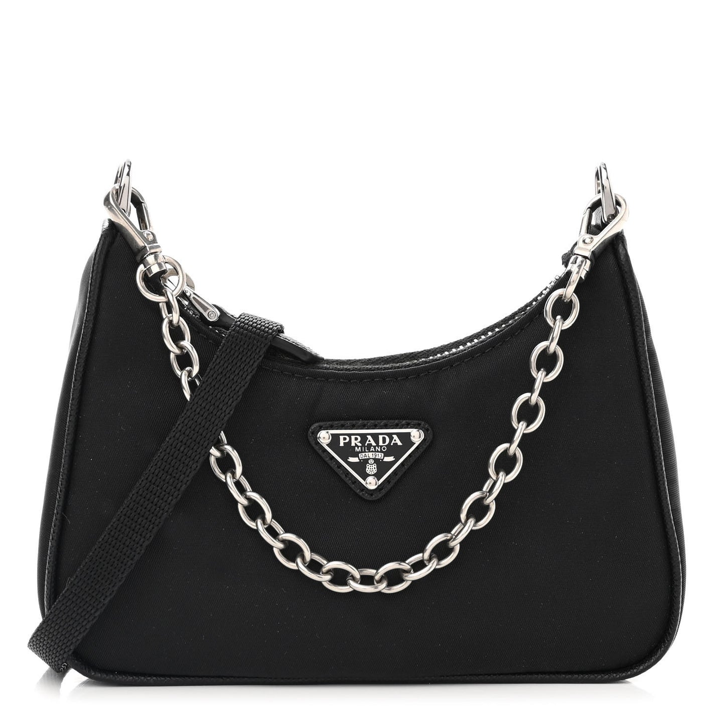 Tessuto Nylon Mini Re-Edition 2000 Shoulder Bag Black