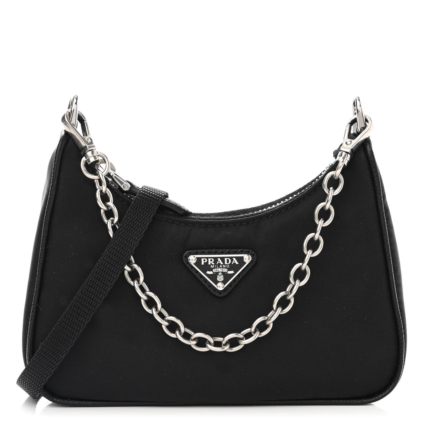 Prada Tessuto Nylon Mini Re-Edition 2000 Shoulder Bag Black 1 of 11