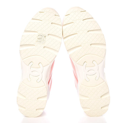 Chanel Fabric CC Sneakers 41.5 Salmon 5 of 9