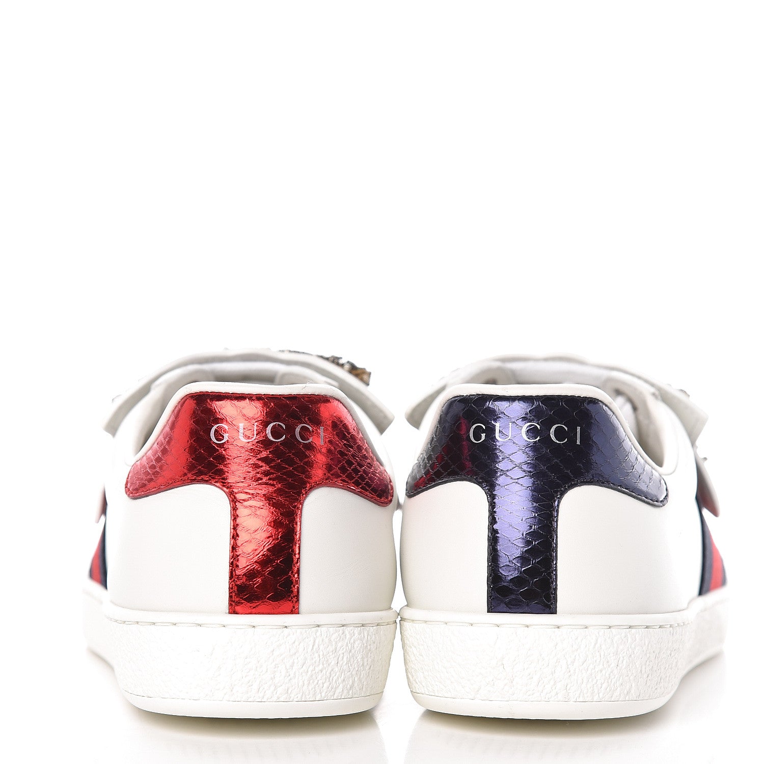 Gucci Calfskin Ayers Web Mens Ace Bow Lace Sneakers 5 White 5 of 11