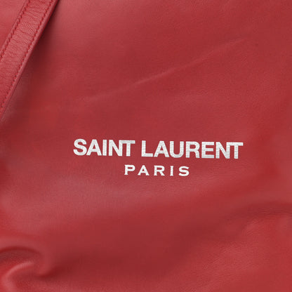 Saint Laurent Lambskin Teddy Drawstring Bag Eros Red 9 of 12