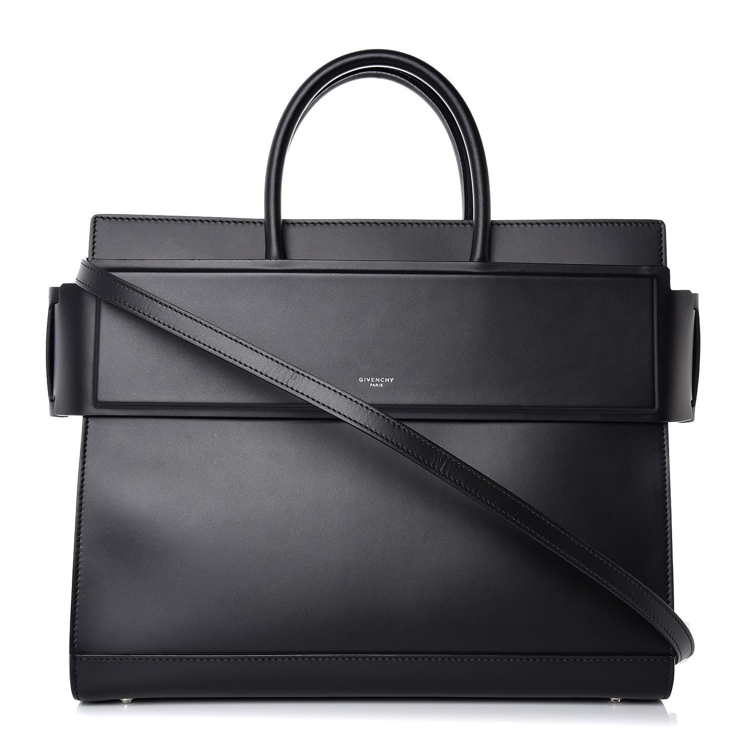 Givenchy Smooth Calfskin Medium Horizon Satchel Black 1 of 7
