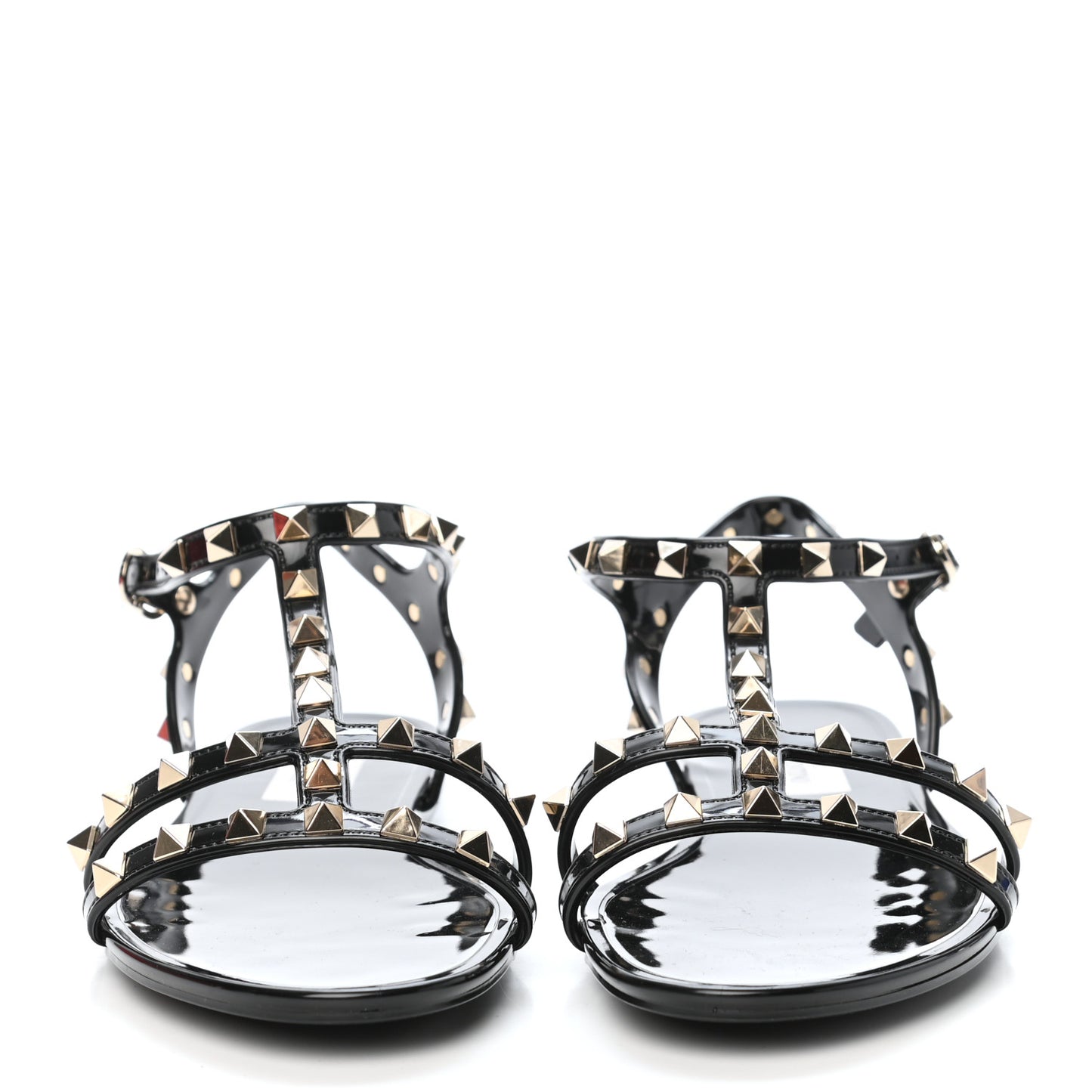 PVC Jelly Rockstud Caged Sandals 39 Black