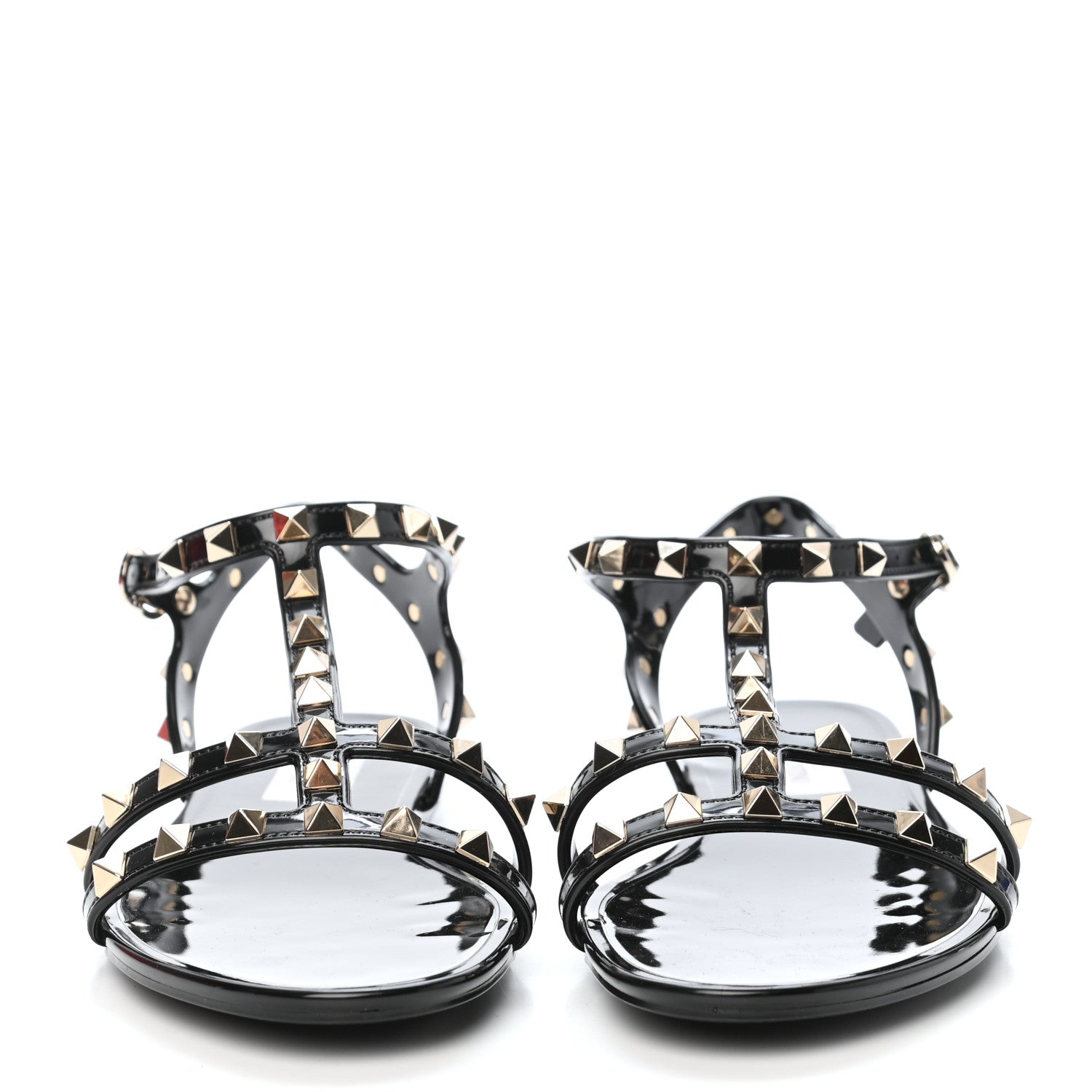 Valentino Garavani PVC Jelly Rockstud Caged Sandals 39 Black 2 of 8