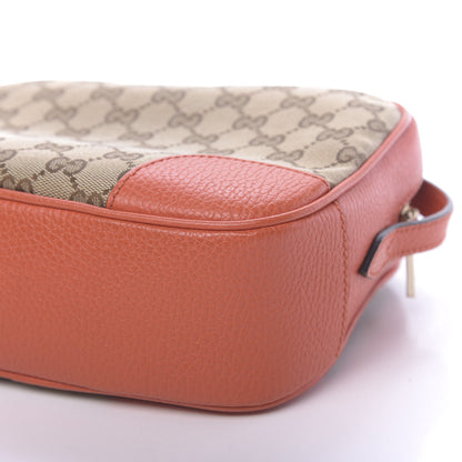 Gucci Monogram Dollar Calfskin Mini Bree Messenger Bag Beige Ebony Sun Orange 9 of 10