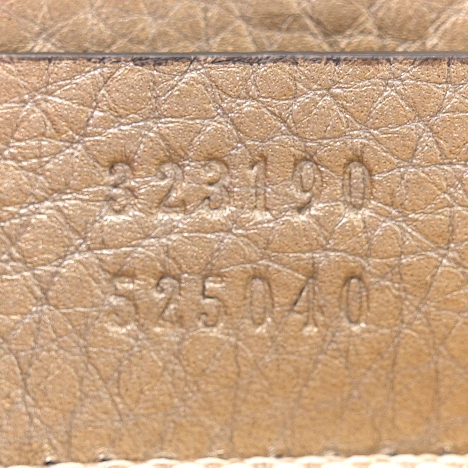 Gucci Metallic Pebbled Calfskin Small Soho Flap Crossbody Golden Beige 7 of 14