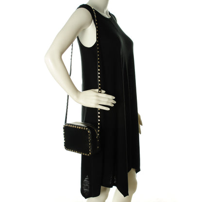 Valentino Garavani Calfskin Rockstud Camera Crossbody Bag Black 2 of 7