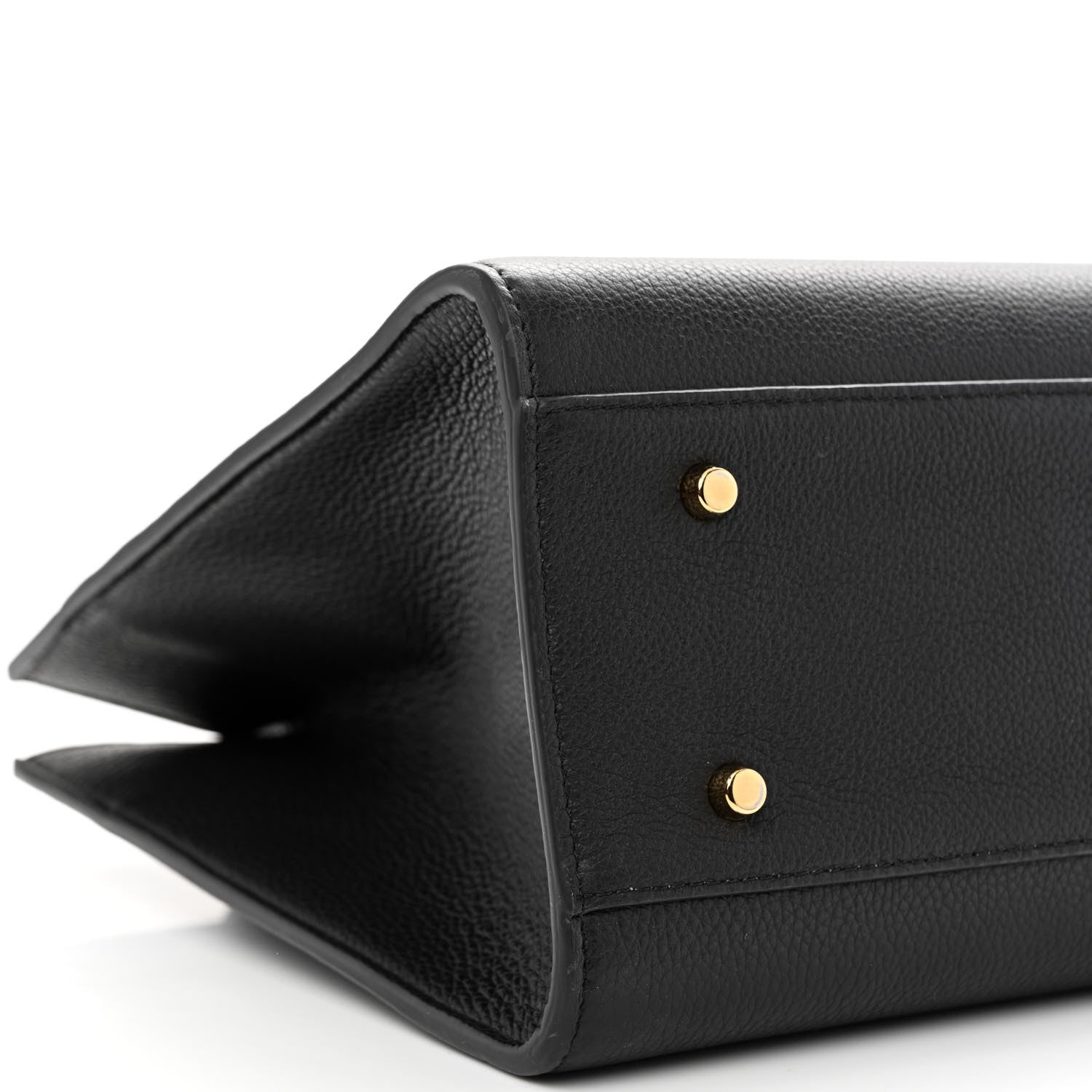 Versace Grained Calfskin Large Virtus Top Handle Shoulder Bag Black 9 of 12