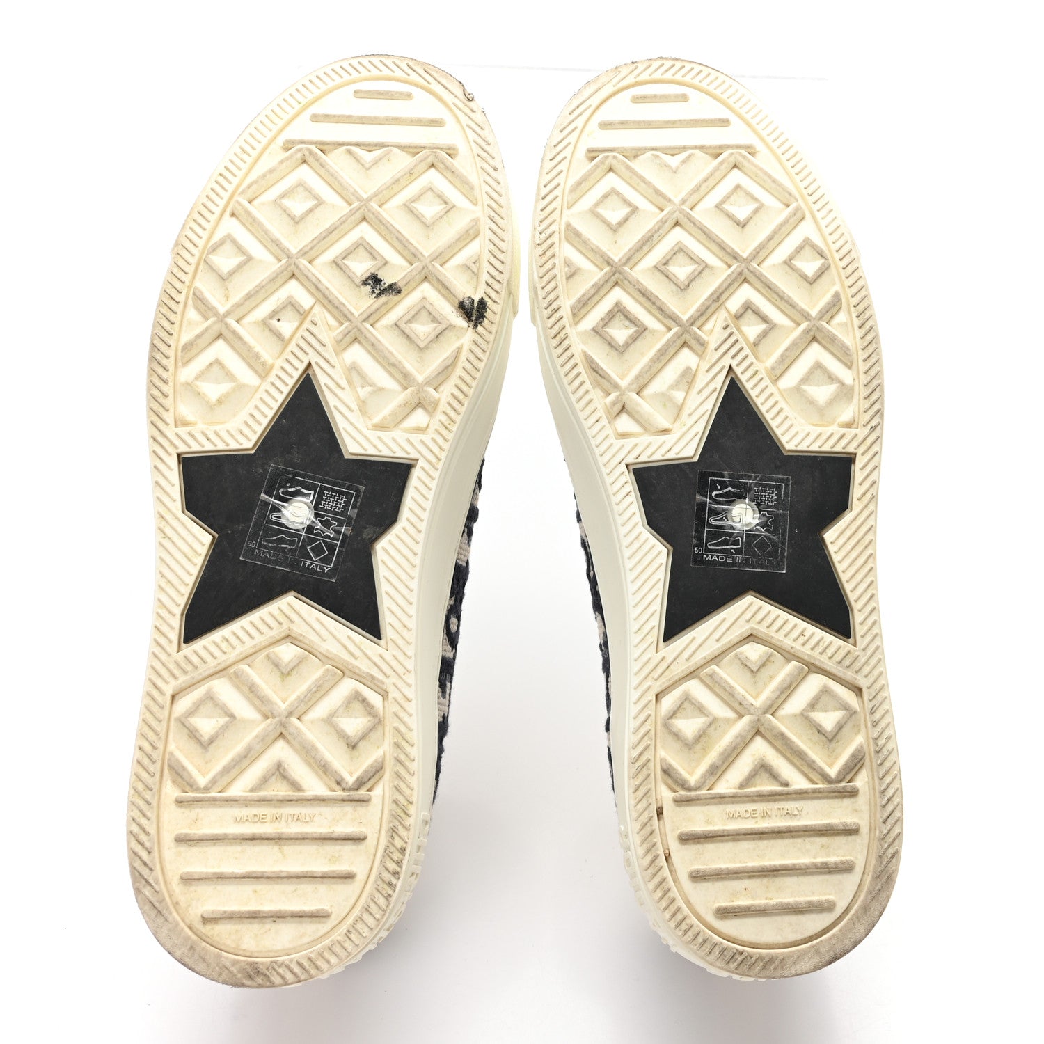 クリスチャンディオール Christian Dior Canvas Oblique Walk'N'Dior Low Top Sneakers 38 Deep
