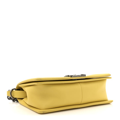 Chanel Calfskin Quilted Medium Boy Flap Yellow 4 of 14
