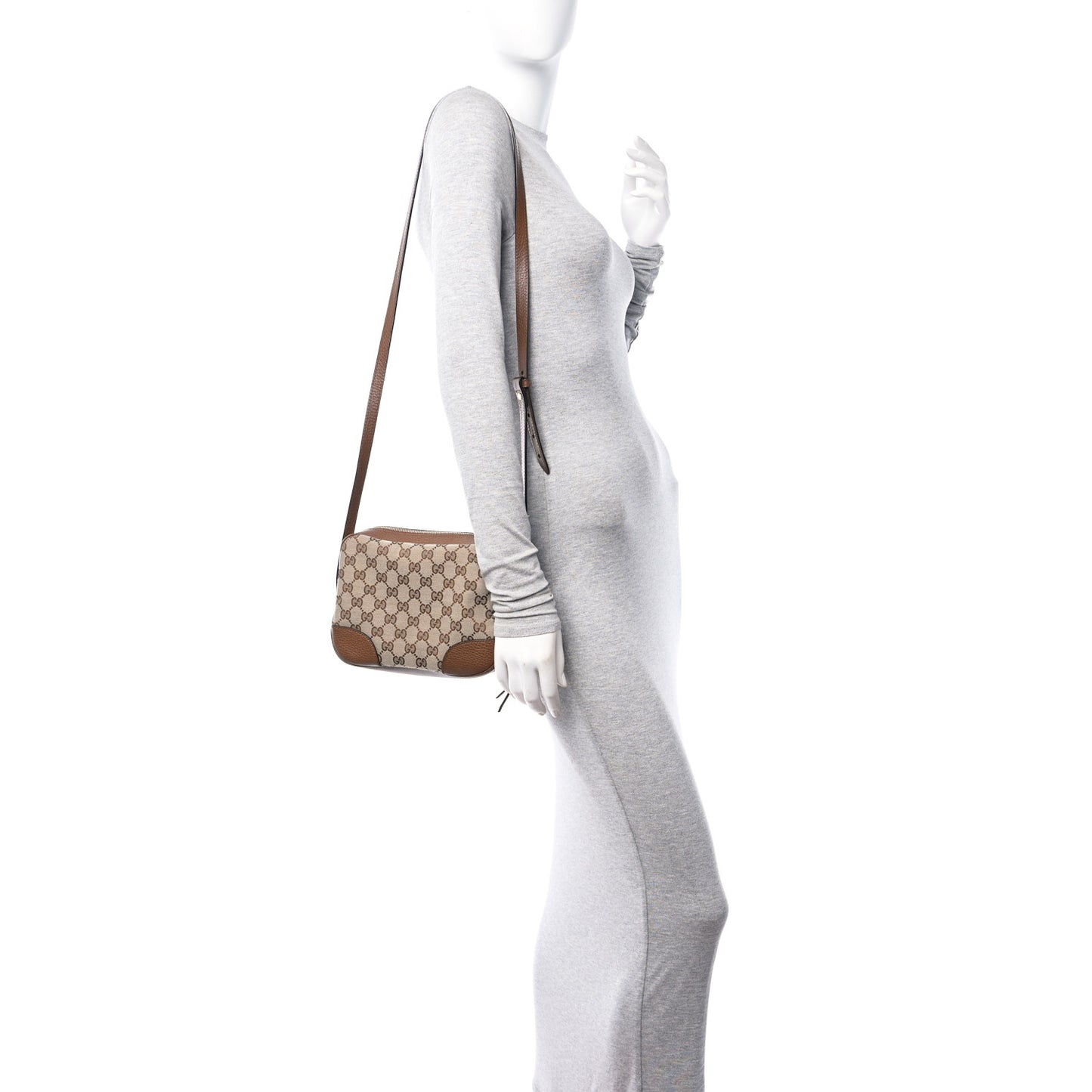 Monogram Mini Bree Messenger Bag Beige Tabacco