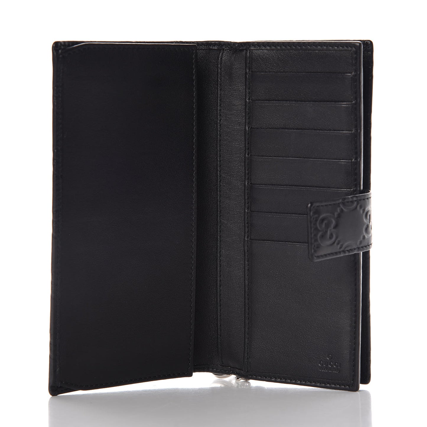 Guccissima Twins Continental Flap Wallet Black