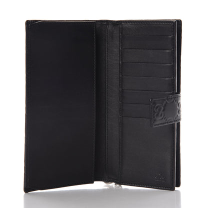 Gucci Guccissima Twins Continental Flap Wallet Black 5 of 11
