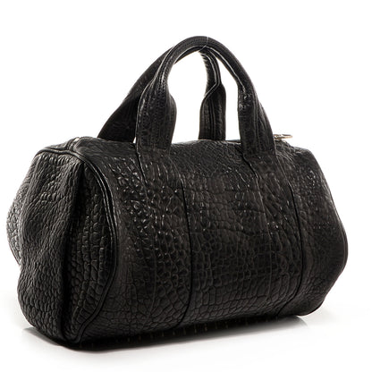 Alexander Wang Pebbled Lambskin Rocco Black with Silver Hardware 3 of 7