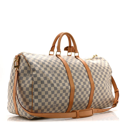 Louis Vuitton Damier Azur Keepall Bandouliere 55 2 of 9