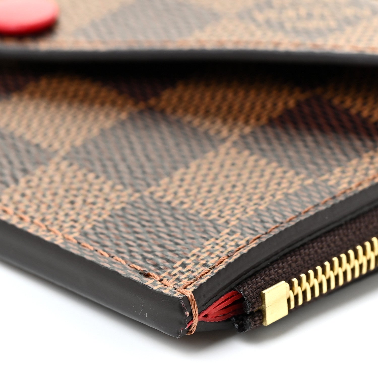 Louis Vuitton Damier Ebene Recto Verso Card Holder Red 9 of 10