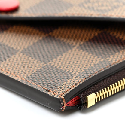 Louis Vuitton Damier Ebene Recto Verso Card Holder Red 9 of 10