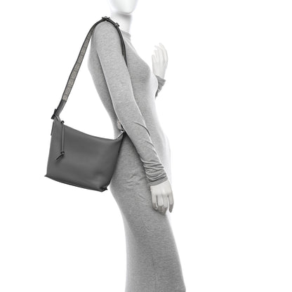 Loewe Supple Smooth Calfskin Jacquard Small Cubi Crossbody Bag Asphalt Grey 2 of 12