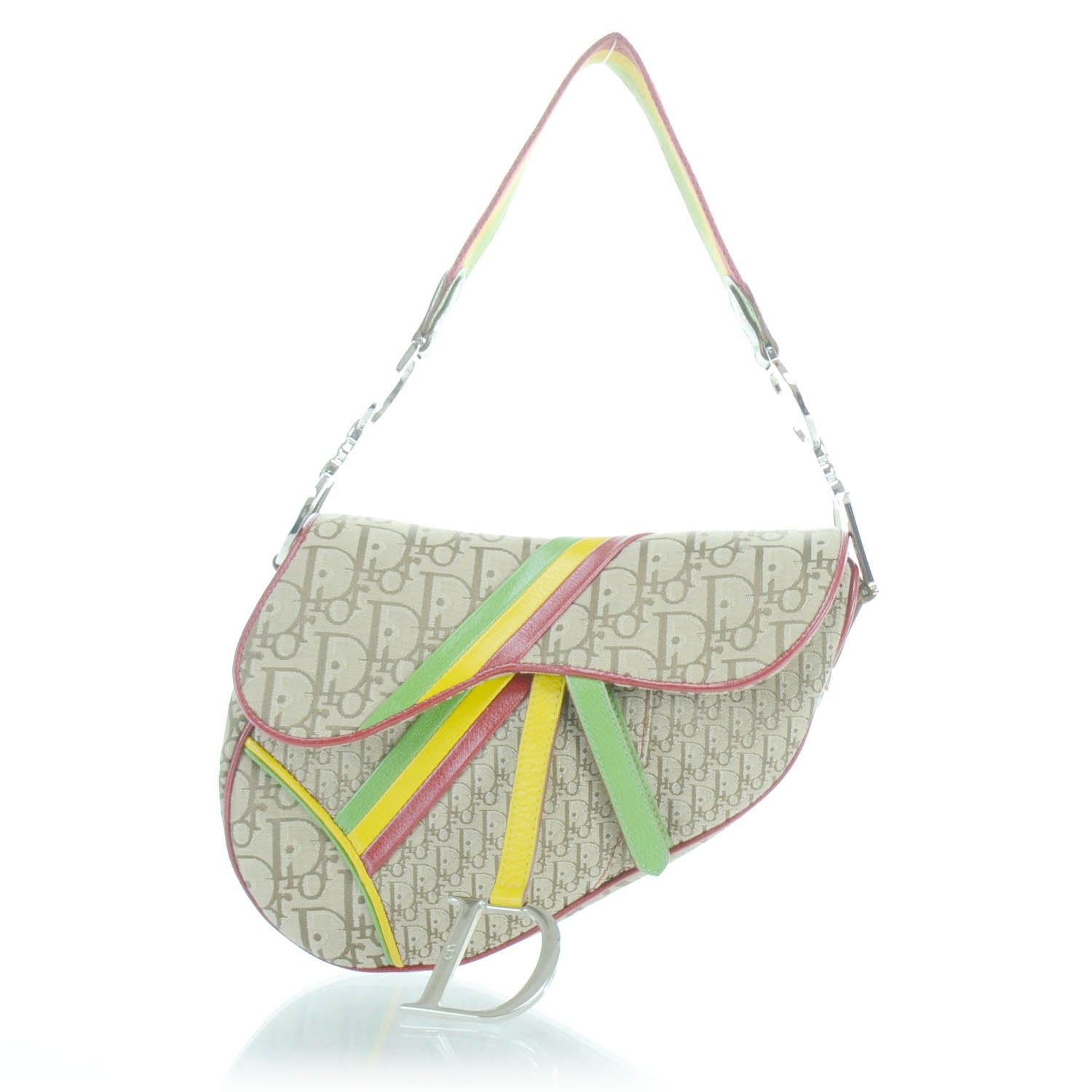 Christian Dior Monogram Rasta Saddle Bag Beige 1 of 12