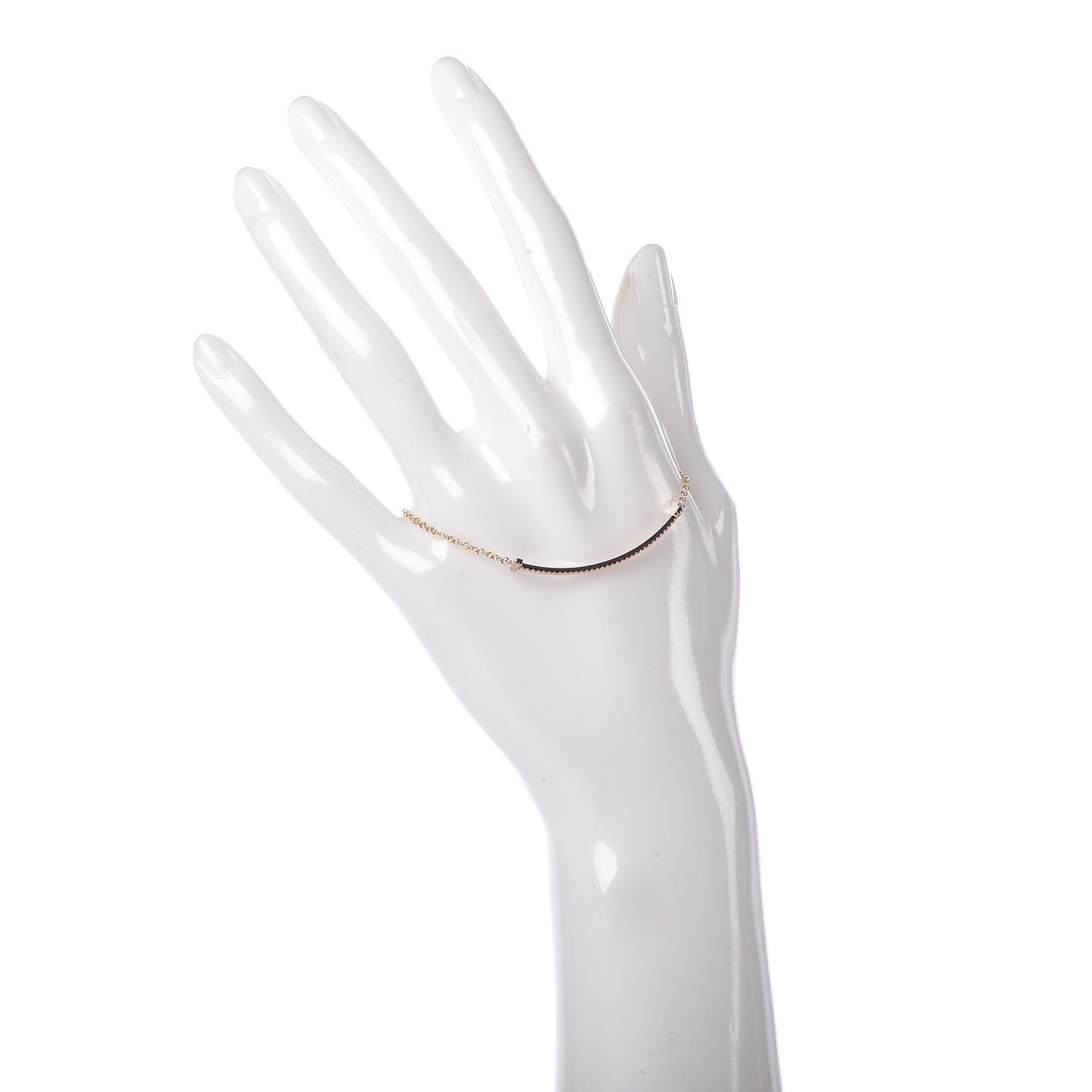 18K Rose Gold Diamond T Smile Bracelet