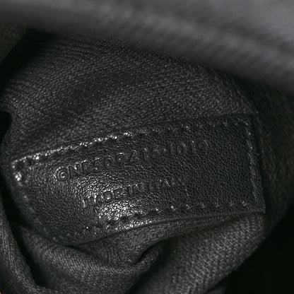 Saint Laurent Linen Calfskin Camouflage Rive Gauche Tote Black 7 of 12